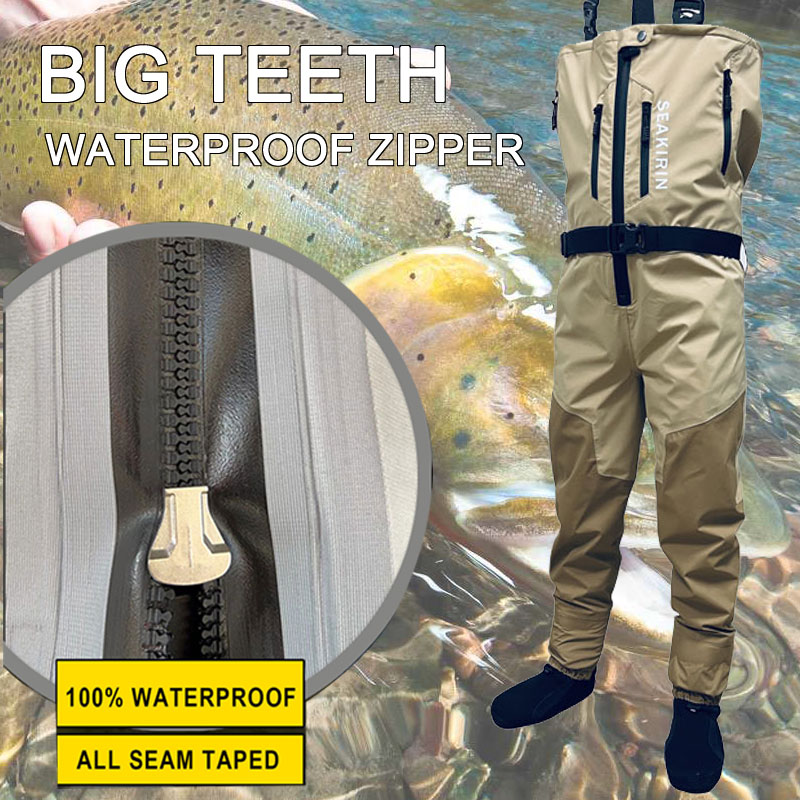 Fishing Pants Waterproof - Zip-front Ademende Stout Borst Vissen Steltlopers