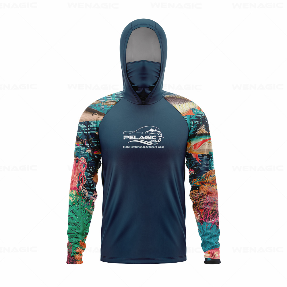 Fishing Shirt Uv Protection - Pelagische Uitrusting Mannen Capuchon Vissen Shirt