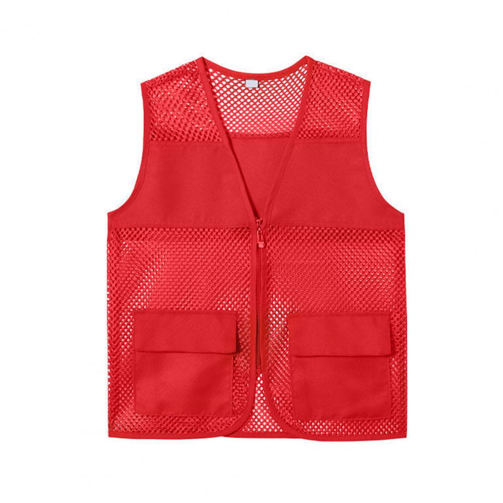 Fishing Vest - Vissersvest Uitgeholde ritssluiting Dubbele zakken V-hals
