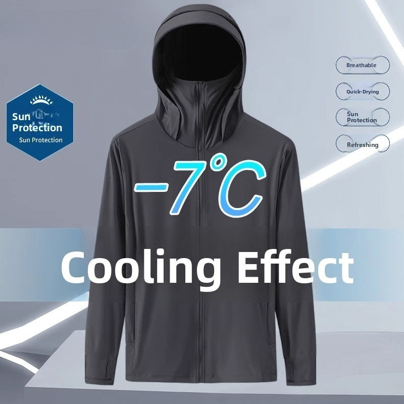 Fishing Hoodie - Zomer ijszijde dunne UV-bescherming met capuchon