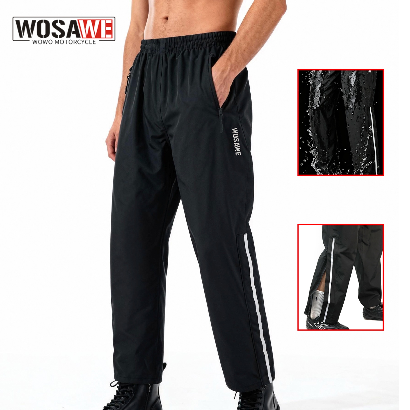 Fishing Rain Suit - WOSAWE Motorrijwiel Regendichte enkele broek Waterdicht