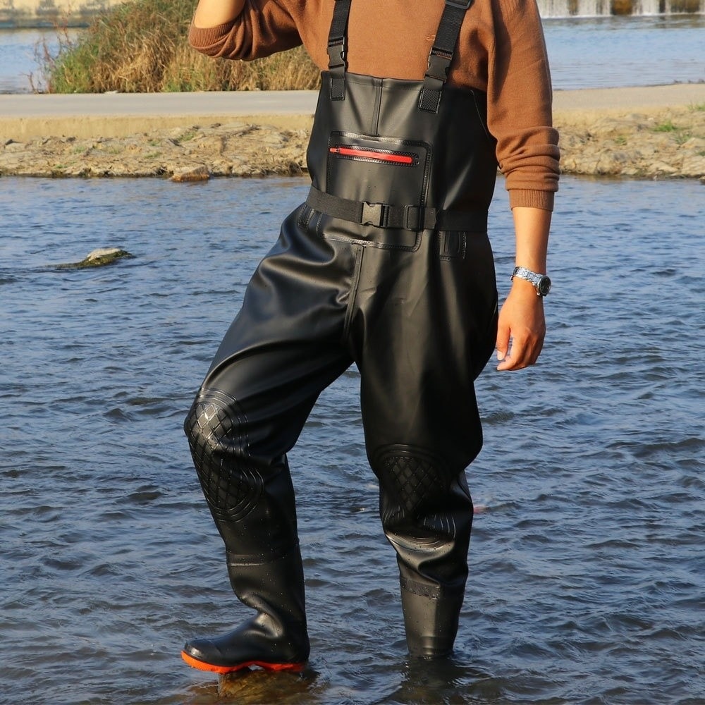 Fishing Pants Waterproof - Handige PVC-vispakken met dubbele kniebeschermers, verdikte