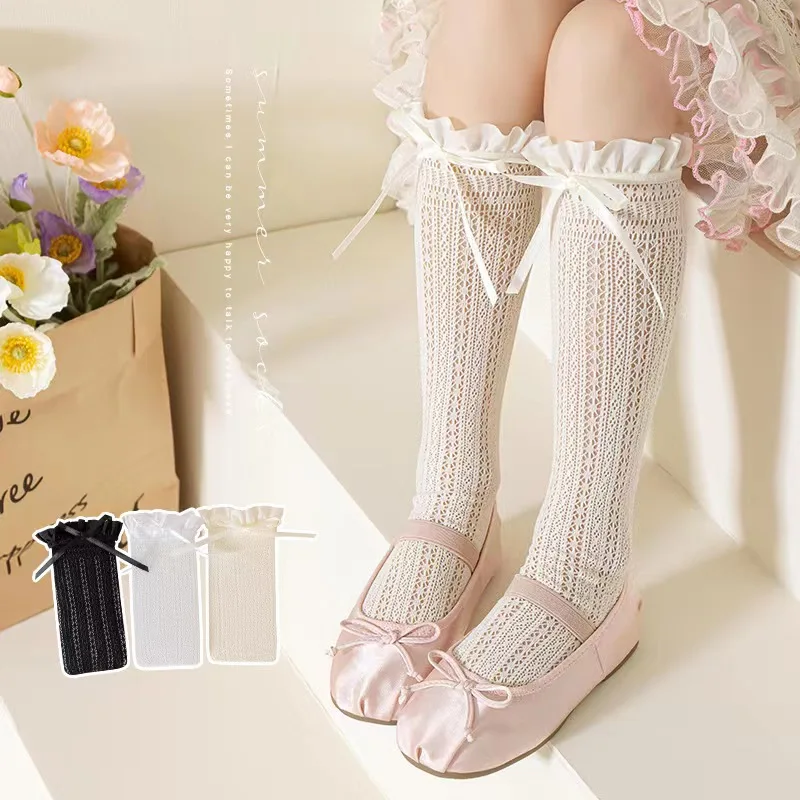 Fishing Socks - Meisjes Lange Buis Kanten Kousen Zoete