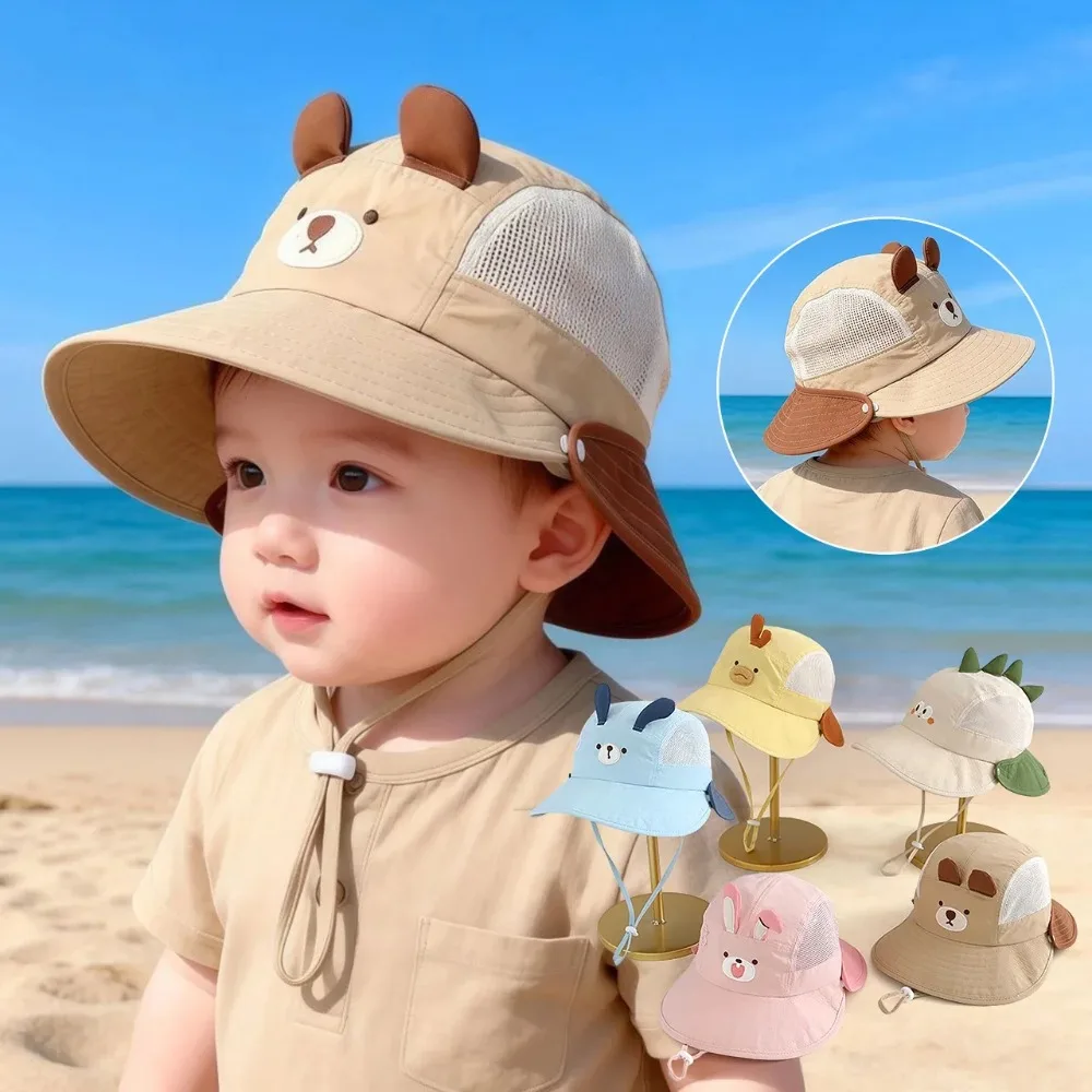 Fishing Hat - Leuke Cartoon Baby Vissershoed Zomer Mesh