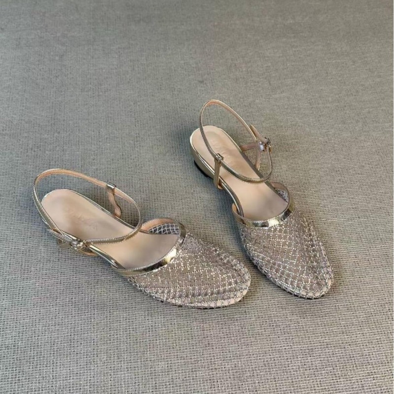 Fishing Belt - Franse strass steentjes mooie holle wedge