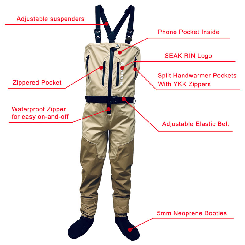 Zip-front Ademende Stout Borst - Fishing Pants Waterproof recensie en prijs