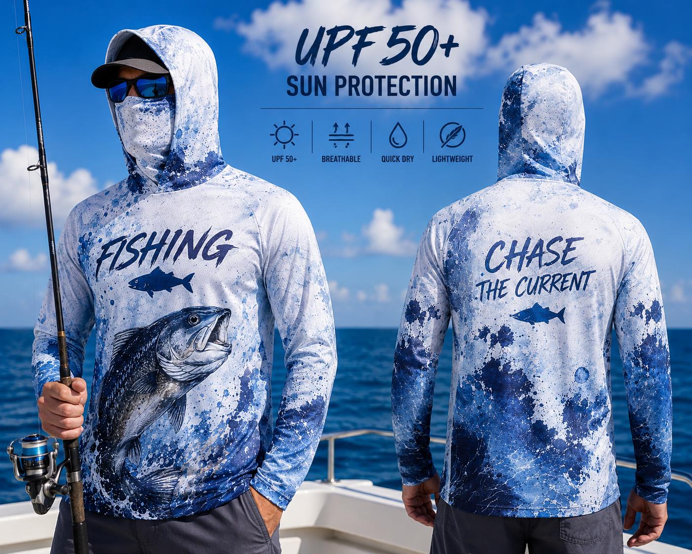 Vissershoodie Shirt Heren Lang - Fishing Hoodie recensie en prijs