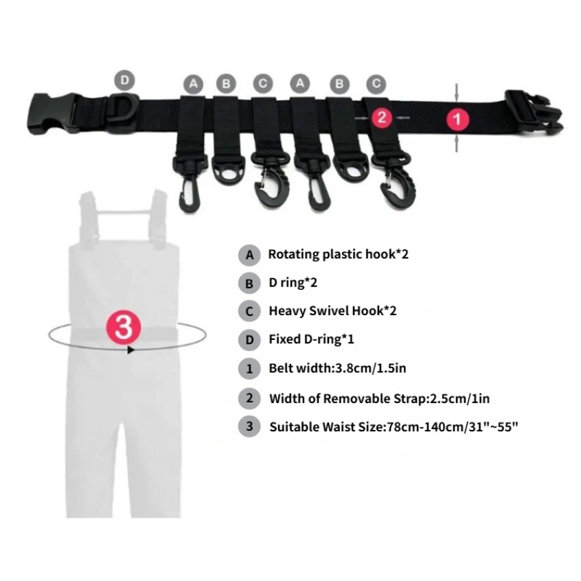 1 Stuks Verstelbare Wadriemen  - Fishing Belt recensie en prijs