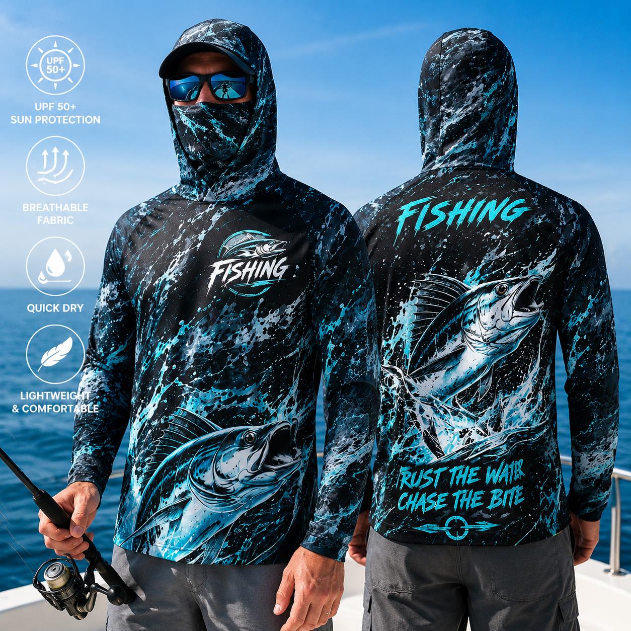 Heren vissershirt met capuchon - Fishing Hoodie recensie en prijs