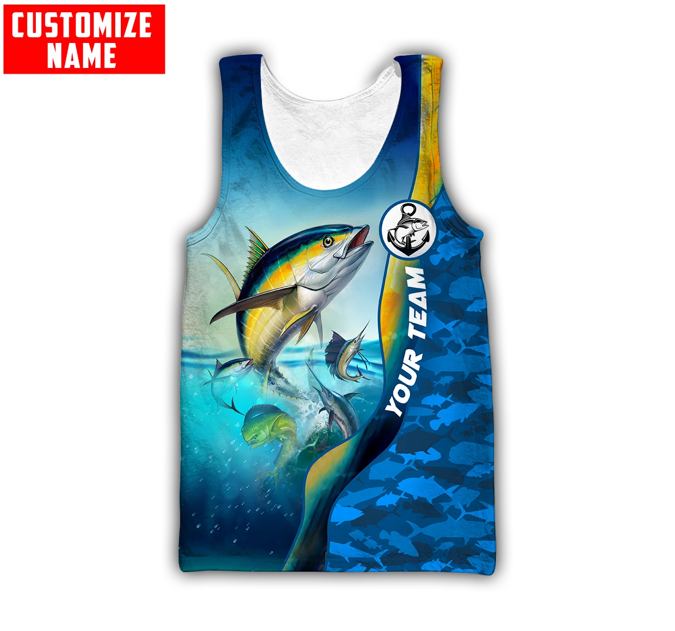 Custom Naam Mahi Mahi Vissen 3 - Fishing Vest recensie en prijs
